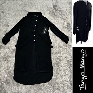 NWT - TANGO MANGO - Black Long Top - Style: T-5668 L - SMALL